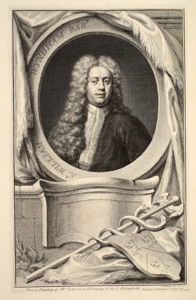 Portret van William Wyndham, illustratie uit 