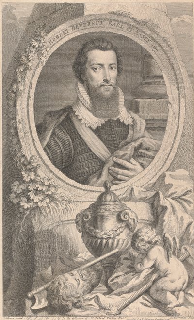 Robert Devareux, 2e graaf van Essex door Jacobus Houbraken
