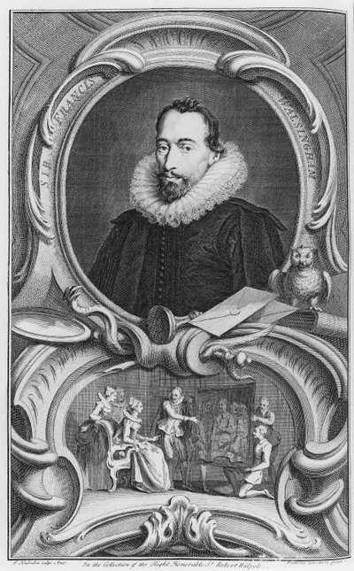 Sir Francis Walsingham, 1738 door Jacobus Houbraken