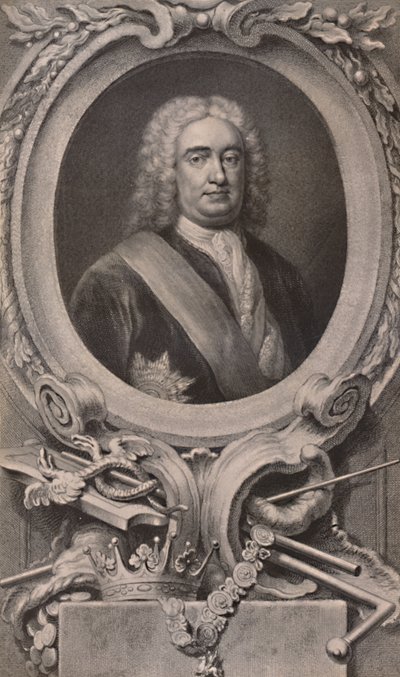 Sir Robert Walpole, Engelse staatsman en premier, ca. 1746 1894 door Jacobus Houbraken