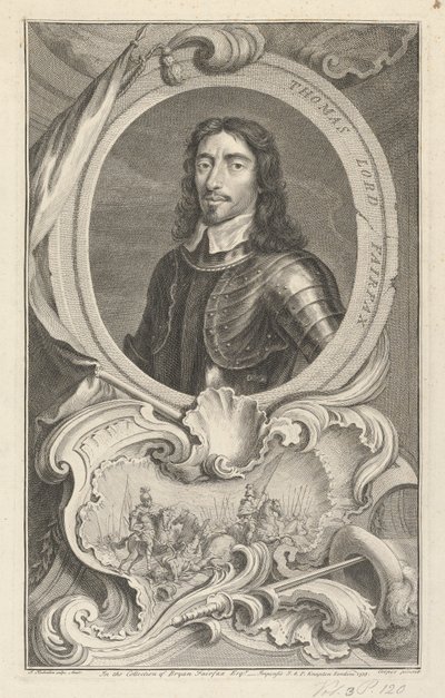 Thomas Fairfax, 3e Lord Fairfax van Cameron door Jacobus Houbraken