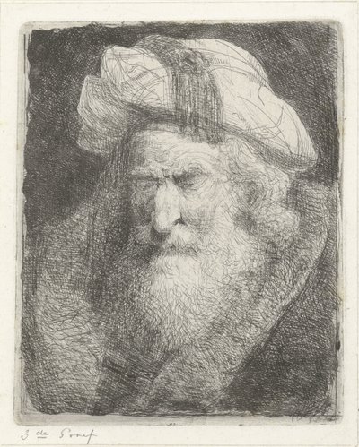 Oude man met baard door Jacobus Ludovicus Cornet