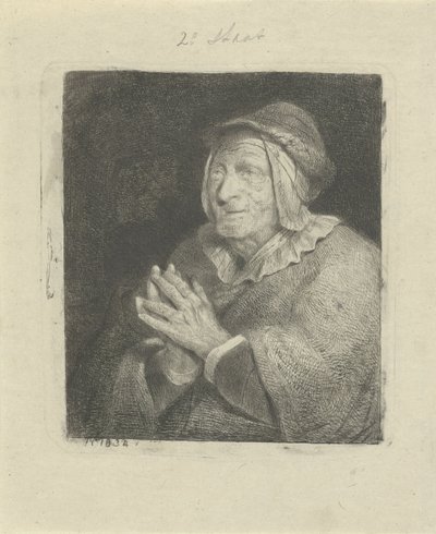Oude vrouw door Jacobus Ludovicus Cornet