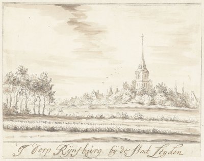 Het dorp Rijnsburg door Jacobus Stellingwerff