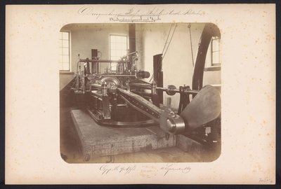 Benedenstoomgemaal met Vijzels / Cappelle aan den IJssel 4 September 1869 door Jacobus van Gorkom jr.