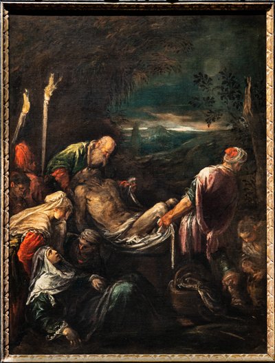 Begrafenis van het lichaam van Christus, c.1580 door Jacopo (1510 92) Bassano