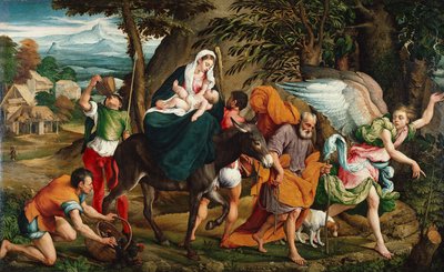 De vlucht naar Egypte door Jacopo (1510 92) Bassano
