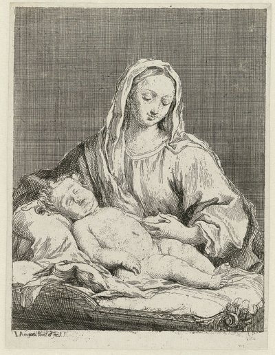 Maria met kind door Jacopo Amigoni