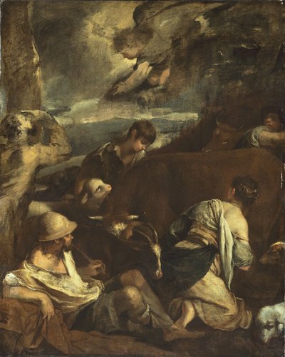 Aankondiging aan de herders door Jacopo Bassano