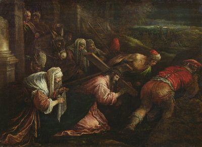 Christus draagt het kruis door Jacopo Bassano