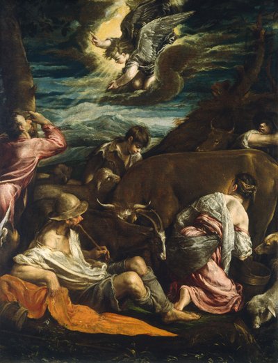 De Aankondiging aan de Herders door Jacopo Bassano il vecchio