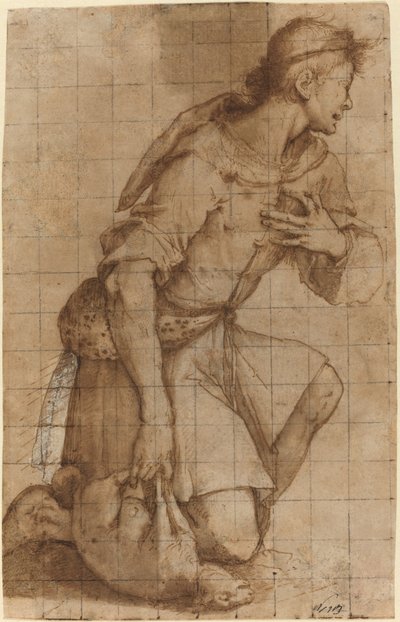 Knielende herder door Jacopo Ligozzi