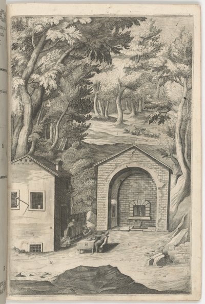 Bron van Sint Franciscus (Fonte di San Francesco) [plaat B] door Jacopo Ligozzi