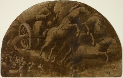 Studie voor de Visie van Sint Franciscus van Assisi Opgenomen in de Hemel in een Vurige Wagen door Jacopo Ligozzi