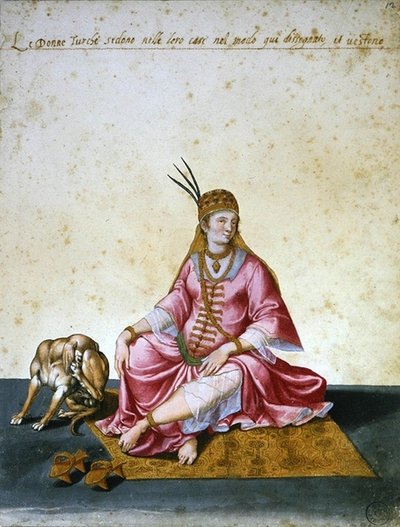 Turkse vrouw door Jacopo Ligozzi