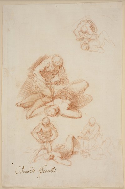 Vier studies voor het martelaarschap van St. Licerius door Jacopo Palma