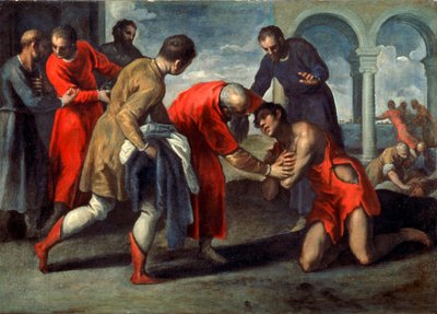 Terugkeer van de verloren zoon, na 1600 door Jacopo Palma