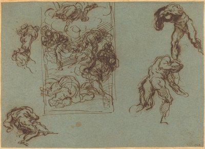 Figurenstudies door Jacopo Palma il Giovane