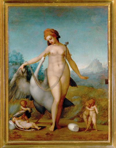 Leda en de zwaan door Jacopo Pontormo
