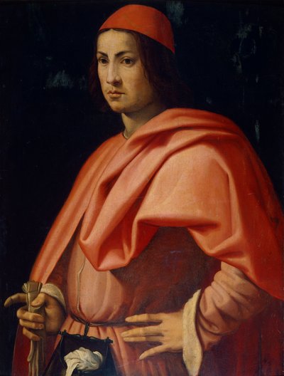 Portret van een Florentijnse heer, door Jacopo da Pontormo (1494-1557) door Jacopo Pontormo
