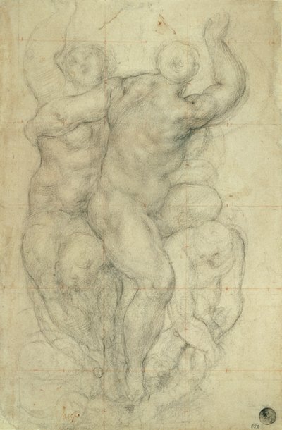 Studie voor een groep naakten door Jacopo Pontormo