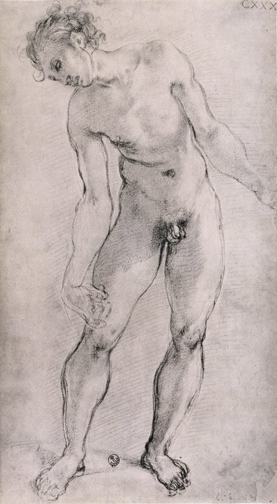 Studie van een mannelijke figuur voor het 