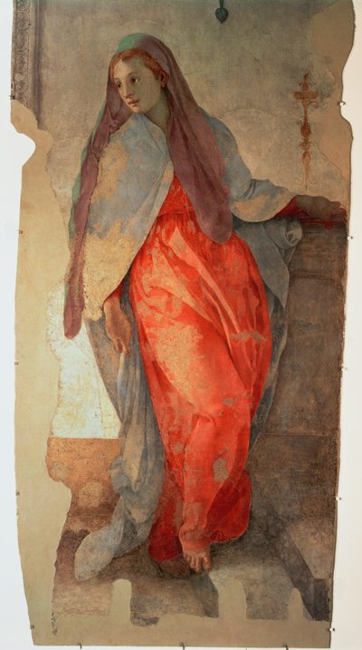 De Annunciatie (detail) door Jacopo Pontormo