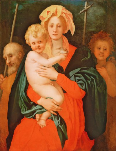 De Maagd en het Kind met St. Jozef en Johannes de Doper door Jacopo Pontormo