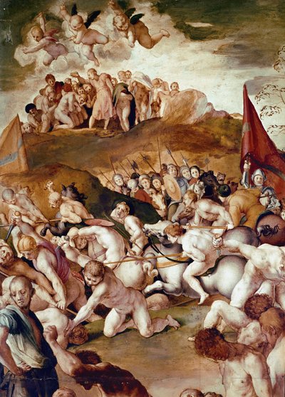 De elfduizend martelaren (detail) door Jacopo Pontormo