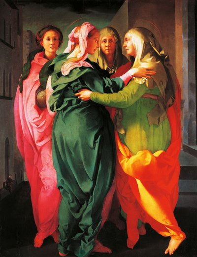 De visitatie, c. 1530 door Jacopo Pontormo