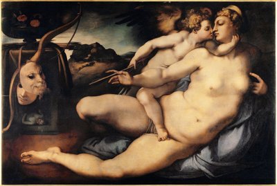 Venus en Cupido door Jacopo Pontormo