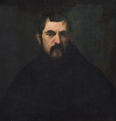 Portret van een monnik door Jacopo Robusti (attr. to) Tintoretto