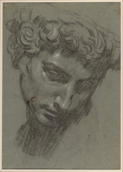 Portret van Giuliano de’ Medici, naar Michelangelo (recto) door Jacopo Robusti (workshop of) Tintoretto