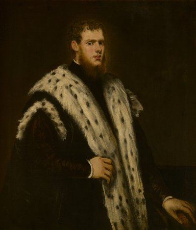 Portret van een Venetiaanse edelman door Jacopo Robusti Tintoretto