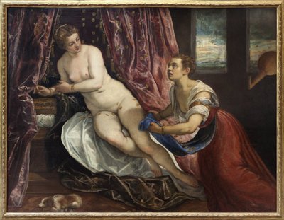 Danaë, in de Griekse mythologie, dochter van Acrisios, koning van Argos door Jacopo Robusti Tintoretto