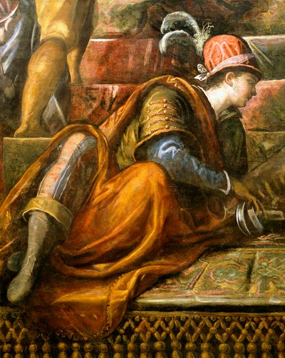 Doge Niccolo da Ponte ontvangt olijftak van Venetië (detail) door Jacopo Robusti Tintoretto