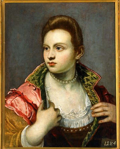 Vrouwenportret, verlengd ... door Jacopo Robusti Tintoretto
