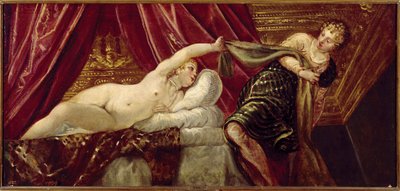 Jozef en de vrouw van Potifar door Jacopo Robusti Tintoretto