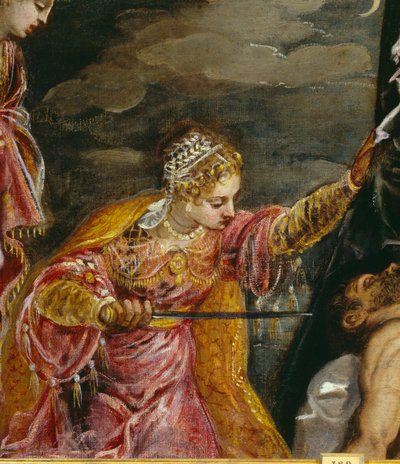 Judith en Holofernes (detail) door Jacopo Robusti Tintoretto