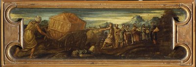 Koning David draagt de Ark van het Verbond naar Jeruzalem door Jacopo Robusti Tintoretto