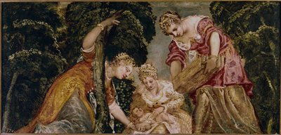 Mozes gered uit het water door Jacopo Robusti Tintoretto