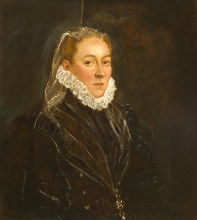 Portret van een dame, ca. 1570-1580 door Jacopo Robusti Tintoretto