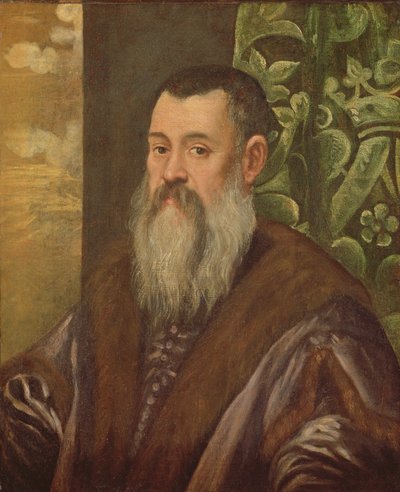 Portret van een Venetiaanse senator door Jacopo Robusti Tintoretto