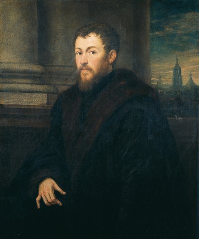 Portret van een heer door Jacopo Robusti Tintoretto