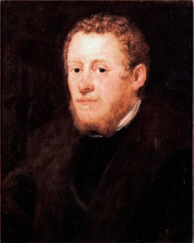 Portret van man met rood haar door Jacopo Robusti Tintoretto