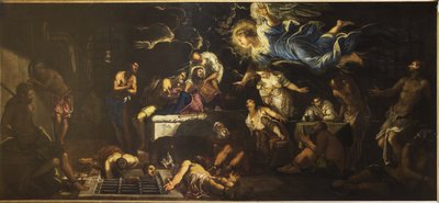 Sint Roch in de gevangenis bezocht door een engel, 1567 door Jacopo Robusti Tintoretto