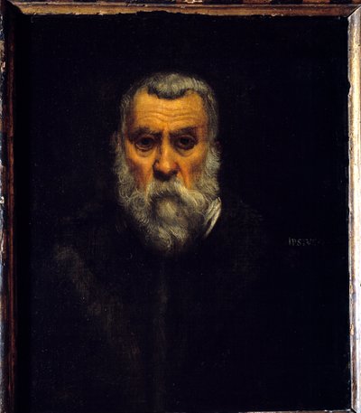 Zelfportret. Schilderij door Jacopo Robusti, bekend als Tintoretto door Jacopo Robusti Tintoretto