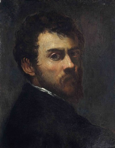 Zelfportret als jonge man door Jacopo Robusti Tintoretto
