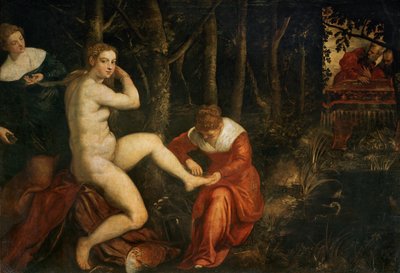 Suzanne au bain - Susanna in bad ... door Jacopo Robusti Tintoretto