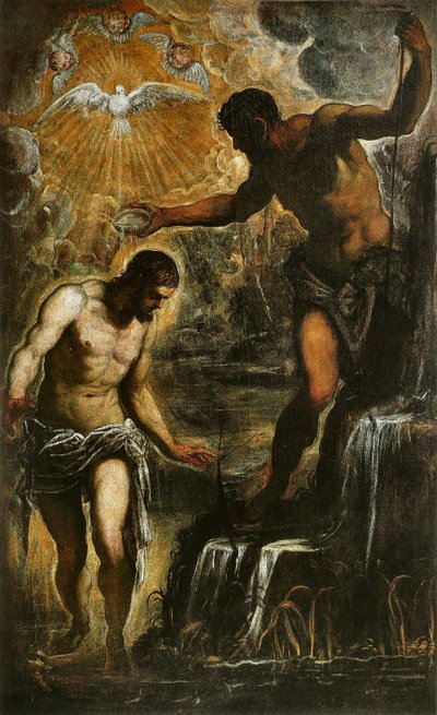De Doop van Christus door Jacopo Robusti Tintoretto
